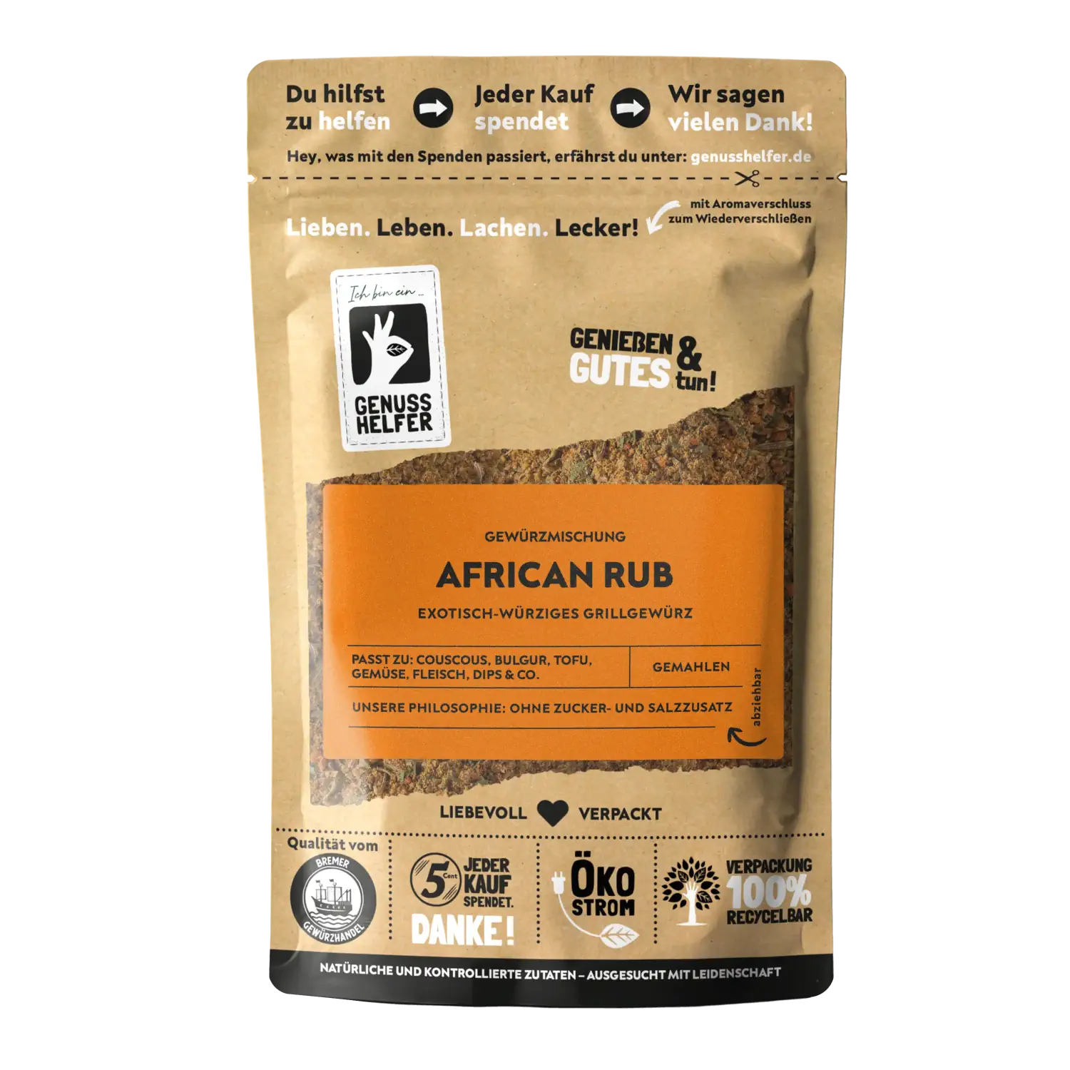 African Rub, afrikanische Gewürzmischung, gemahlen, 10er Pack