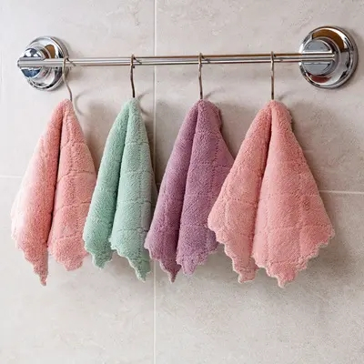 (5er Set) Mikrofaser Küchen Reinigungstuch Saugfähiger Geschirr Putz Lappen - Assortiert