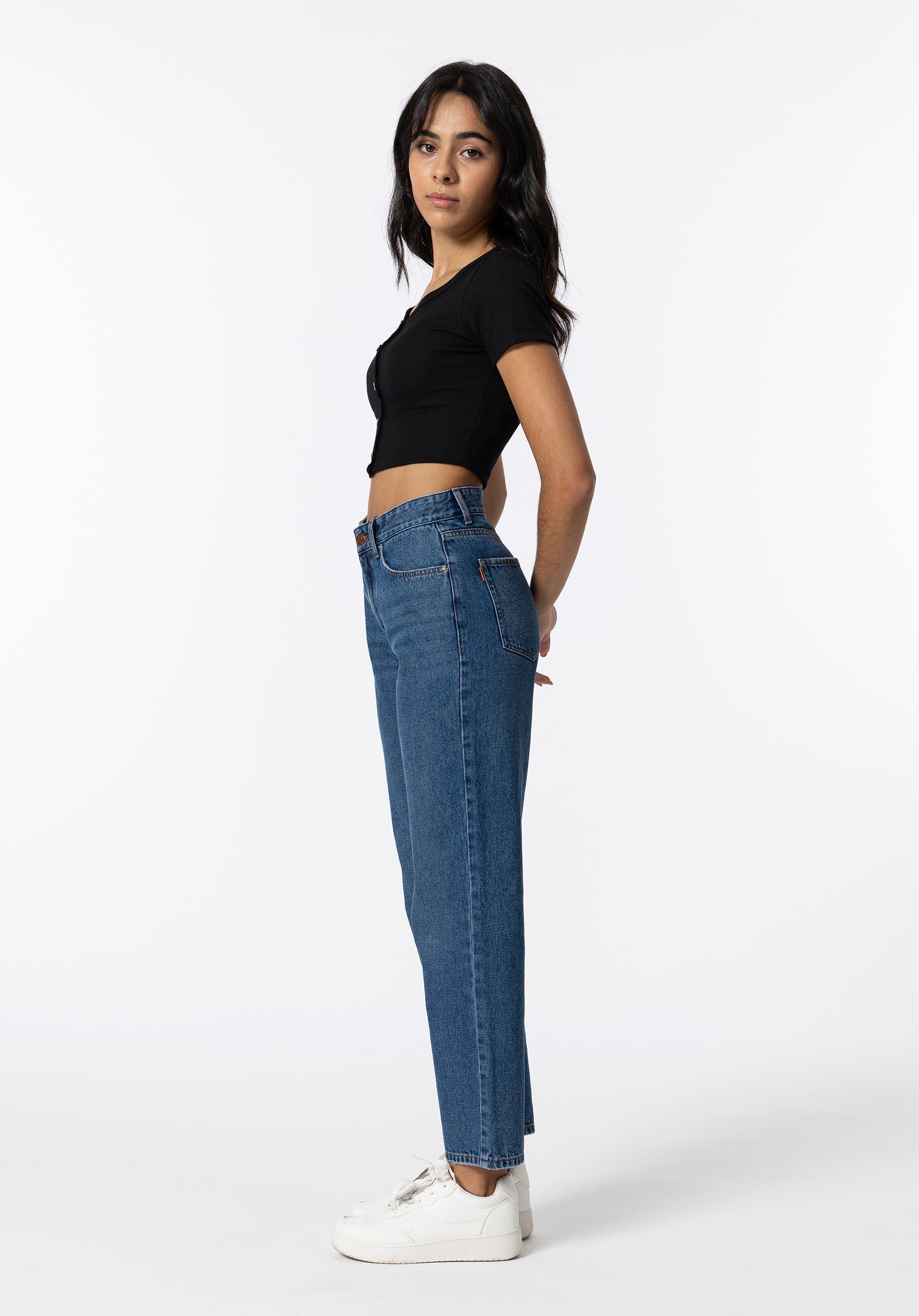 Jeans Sadie Mom Fit Cintura Alta