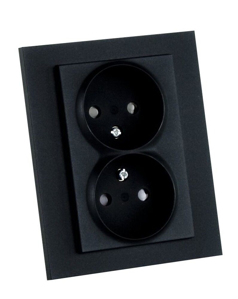 KONTAKT PLUS 2-V UJORDET SVART INNFELT FOR STANDARD