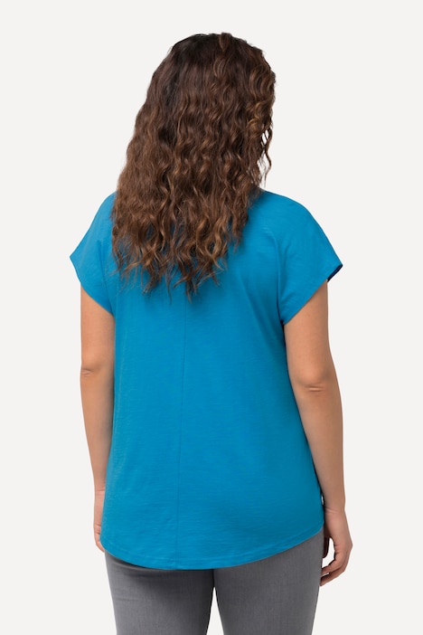 T-Shirt, Metallic-Tiermotiv, Oversized, Rundhals, Halbarm