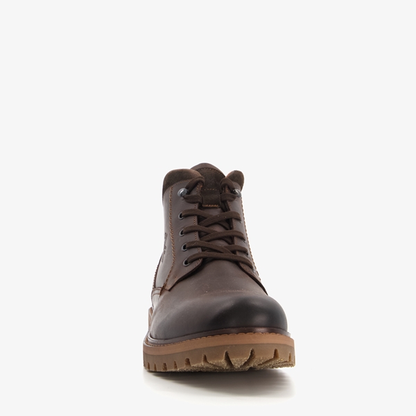 Van Beers leren heren veterboots donkerbruin