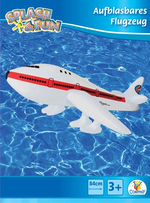 Wasserspielzeug FLUGZEUG aufblasbar (25x48x17cm) in weiß