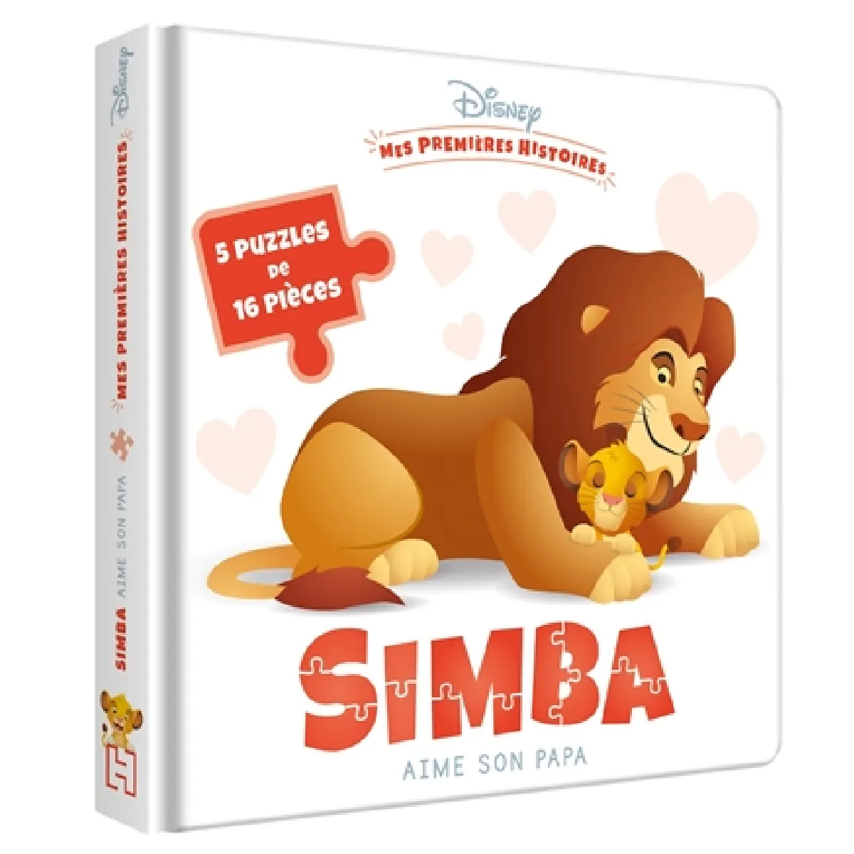 Simba aime son papa : 5 puzzles de 16 pièces