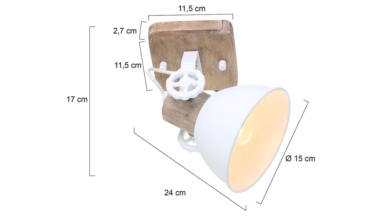 Plafondlamp 7968W Gearwood Mexlite B11.5 x D24 cm