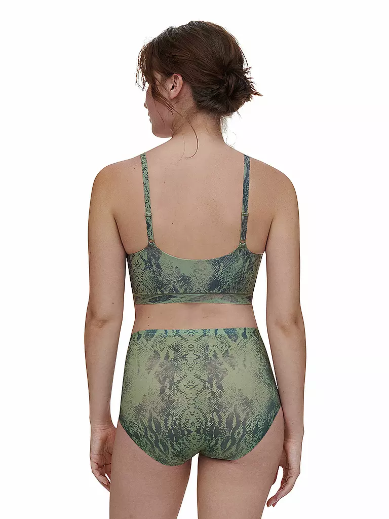 CHANTELLE Bustier SOFTSTRETCH python print olive