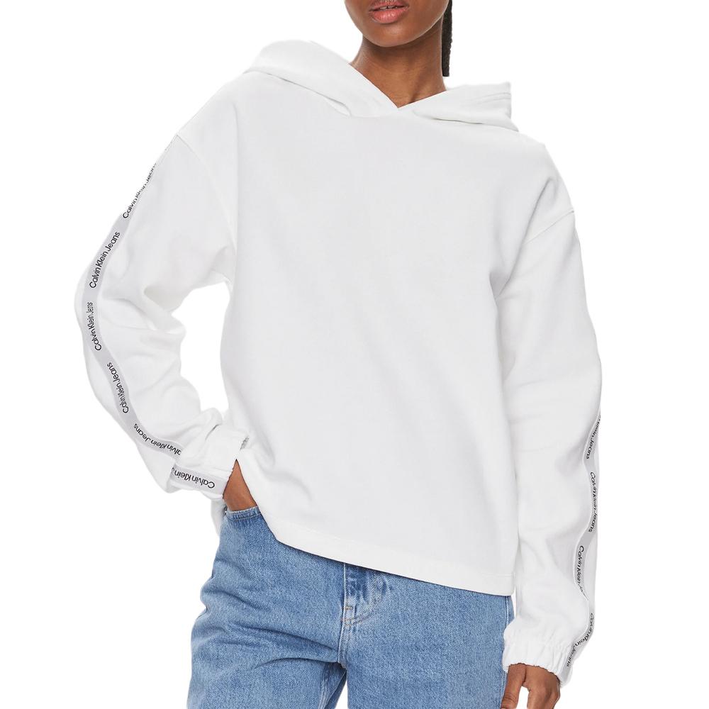 Calvin Klein Jeans Sweat Blanc Femme Calvin Klein Embro Elastic