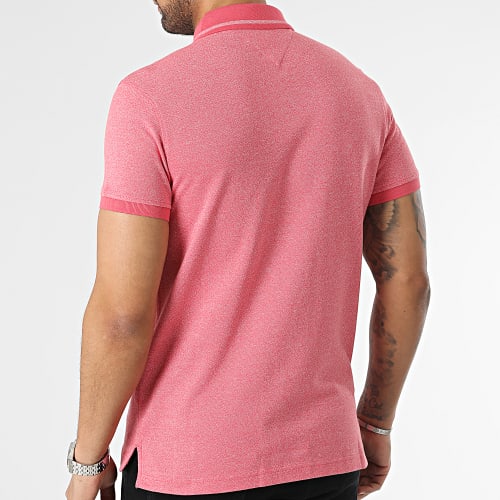 Polo Manches Courtes Pretwist Mouline Tipped 0780 Rouge Chiné