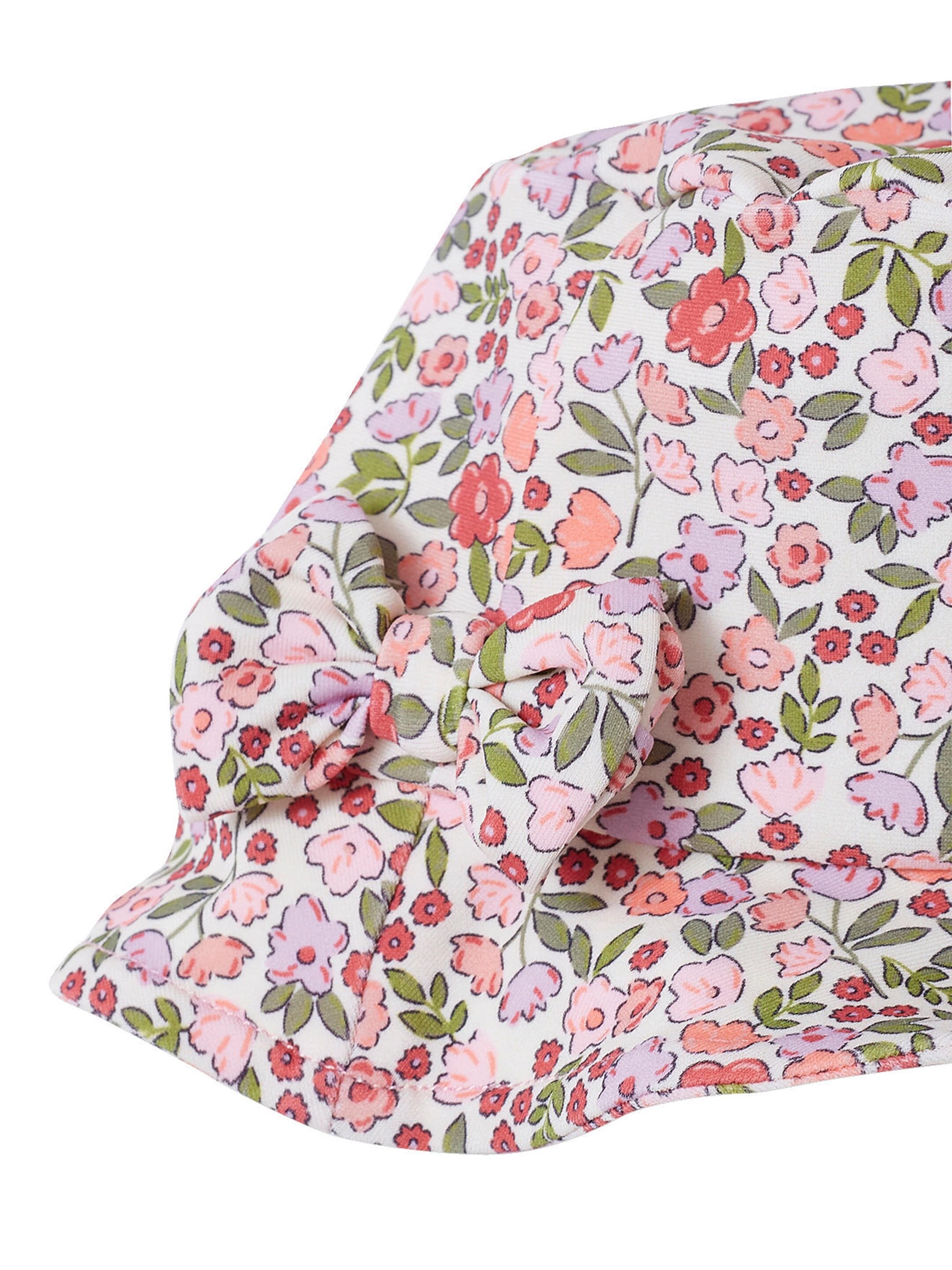 Vertbaudet Mädchen Baby-Set: Shirt, Badehose & Sonnenhut mit UV-Schutz rosa