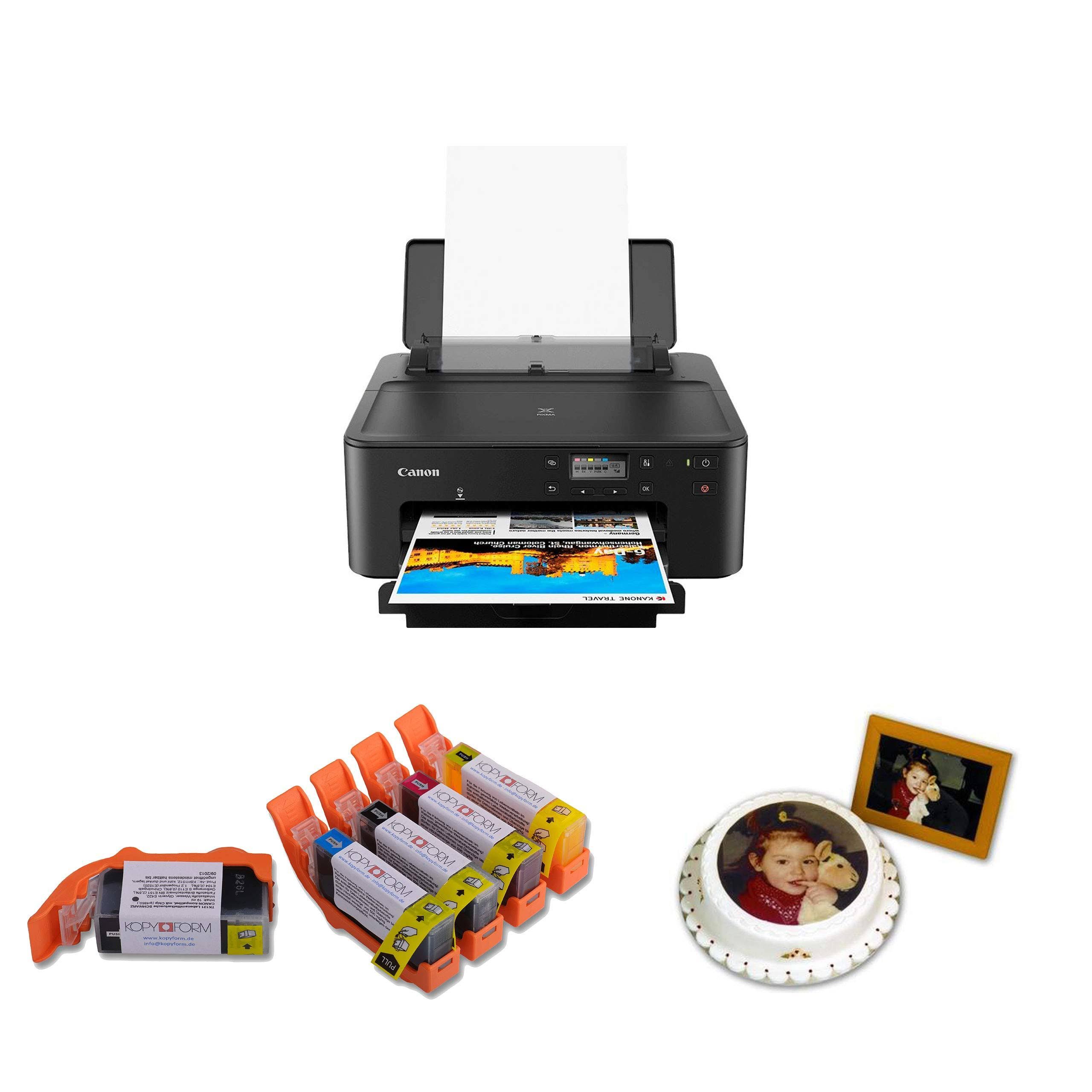 alimentaire imprimante A4 Kit complet avec 5 Cartouches d'encre alimentaire et 25 feuilles Papier comestible