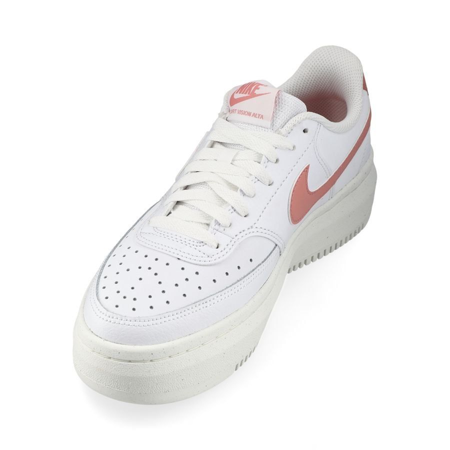 Nike Chaussures Court Vision Alta - Blanc/Red Stardust/Blanc Cassé Femme