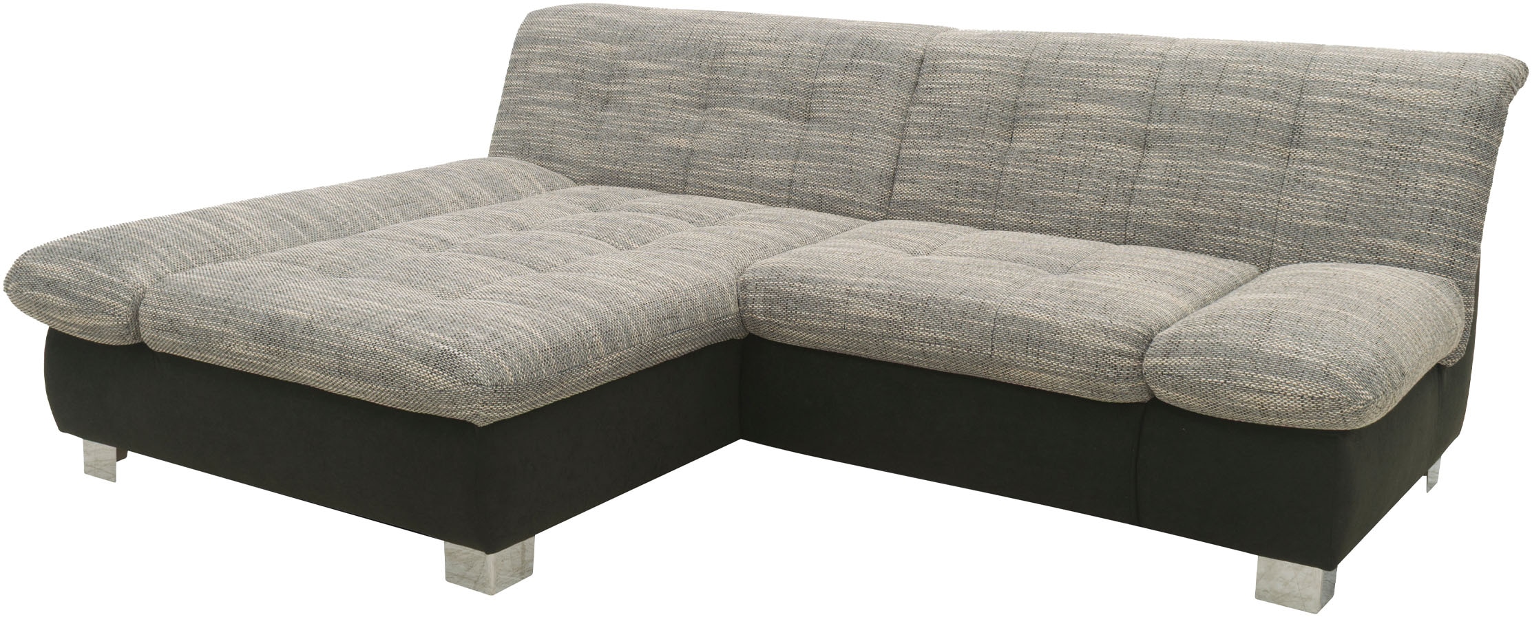 DOMO collection Ecksofa »100031 kompakte Stellmasse, komfortabel und bequem, L-Form« wahlweise mit Bettfunktion und Armteilverstellung. Breite 234 cm