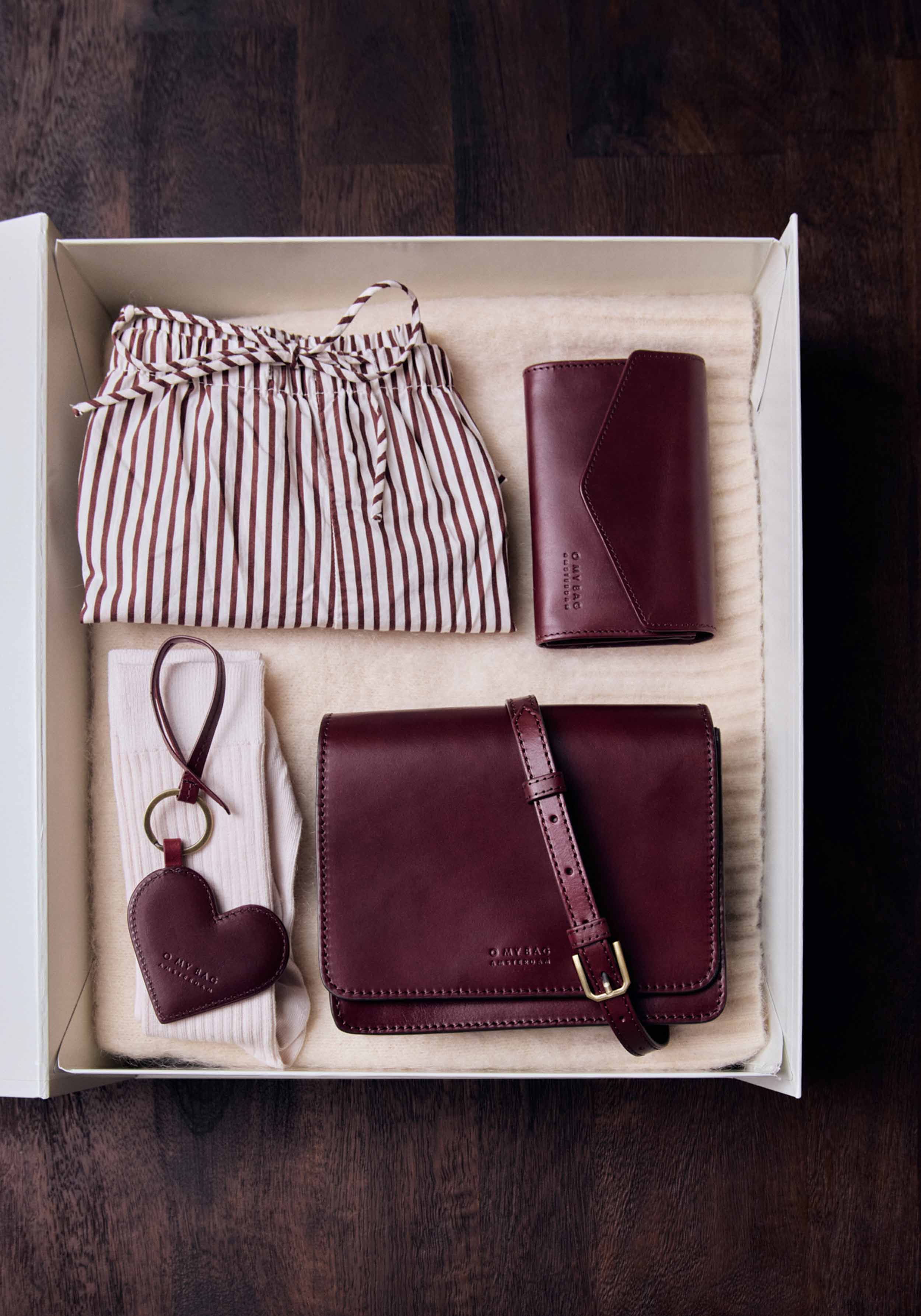 O My Bag Handtasche Audrey Mini Classic Leather Dark Cherry