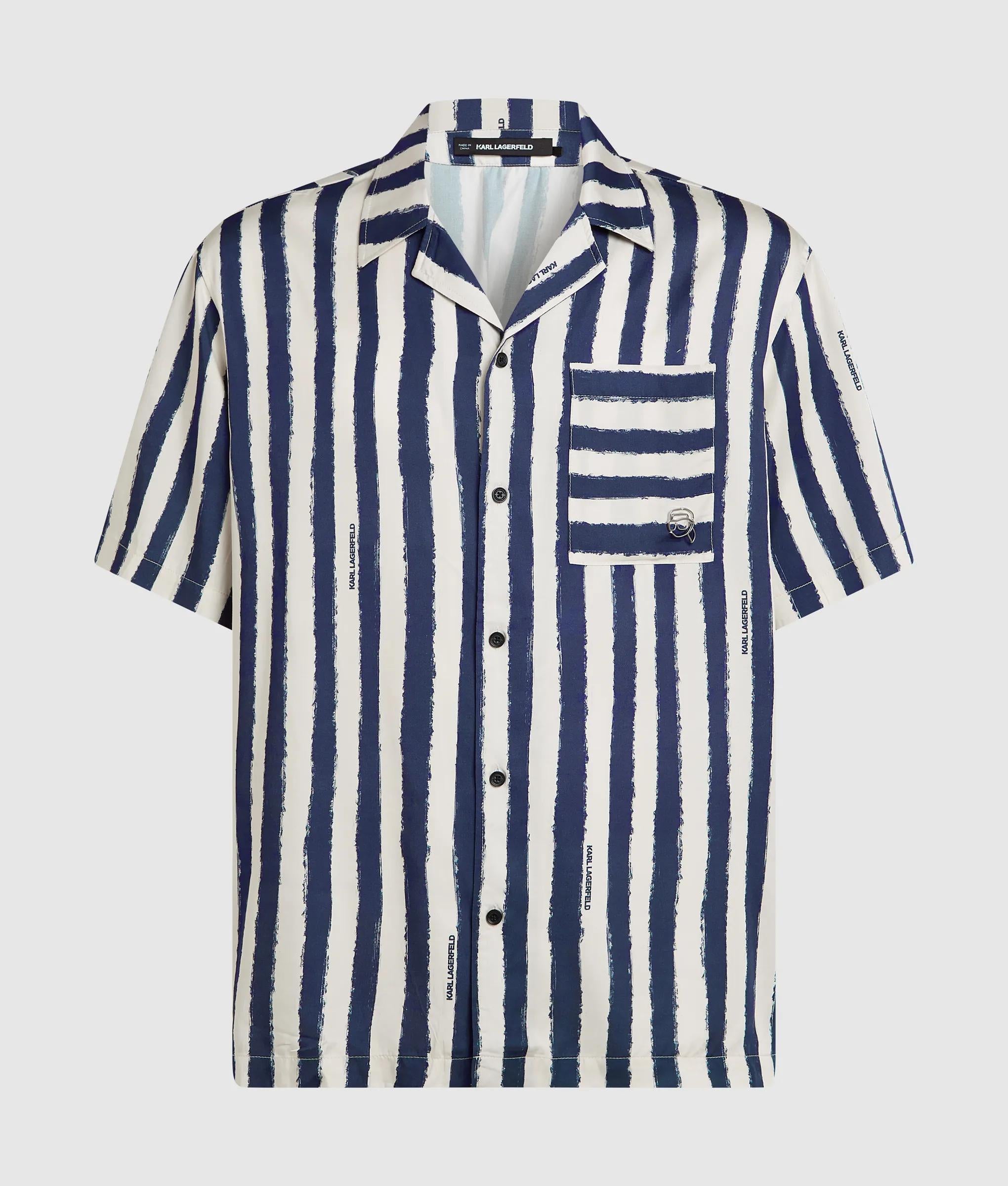Ikon gestreept met korte mouwen bowlingtas shirt