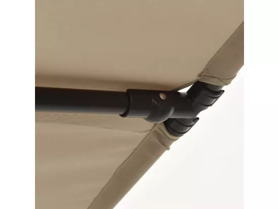 Parasol d'extérieur avec mât en aluminium 2x1,5 m Taupe