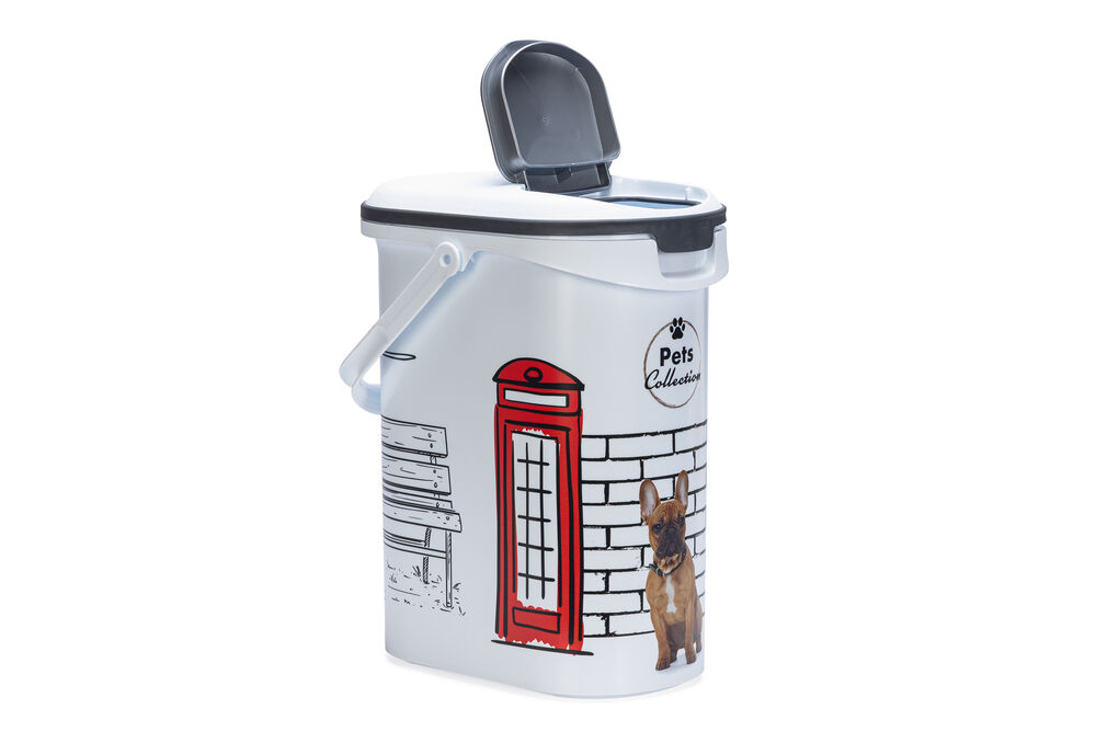Curver Hond - Voercontainer - 10 Liter - Wit Grijs