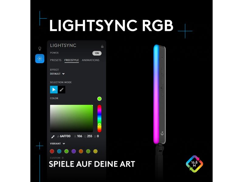 Logitech Litra Beam LX Doppelseitiges RGB-Streaming-Hauptlicht