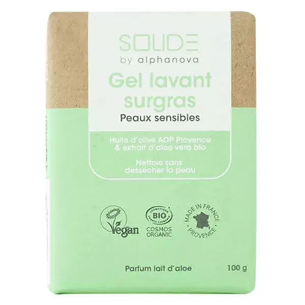 Alphanova Solide By Alphanova Gel Lavant Solide Aloe Vera Bio 100g
