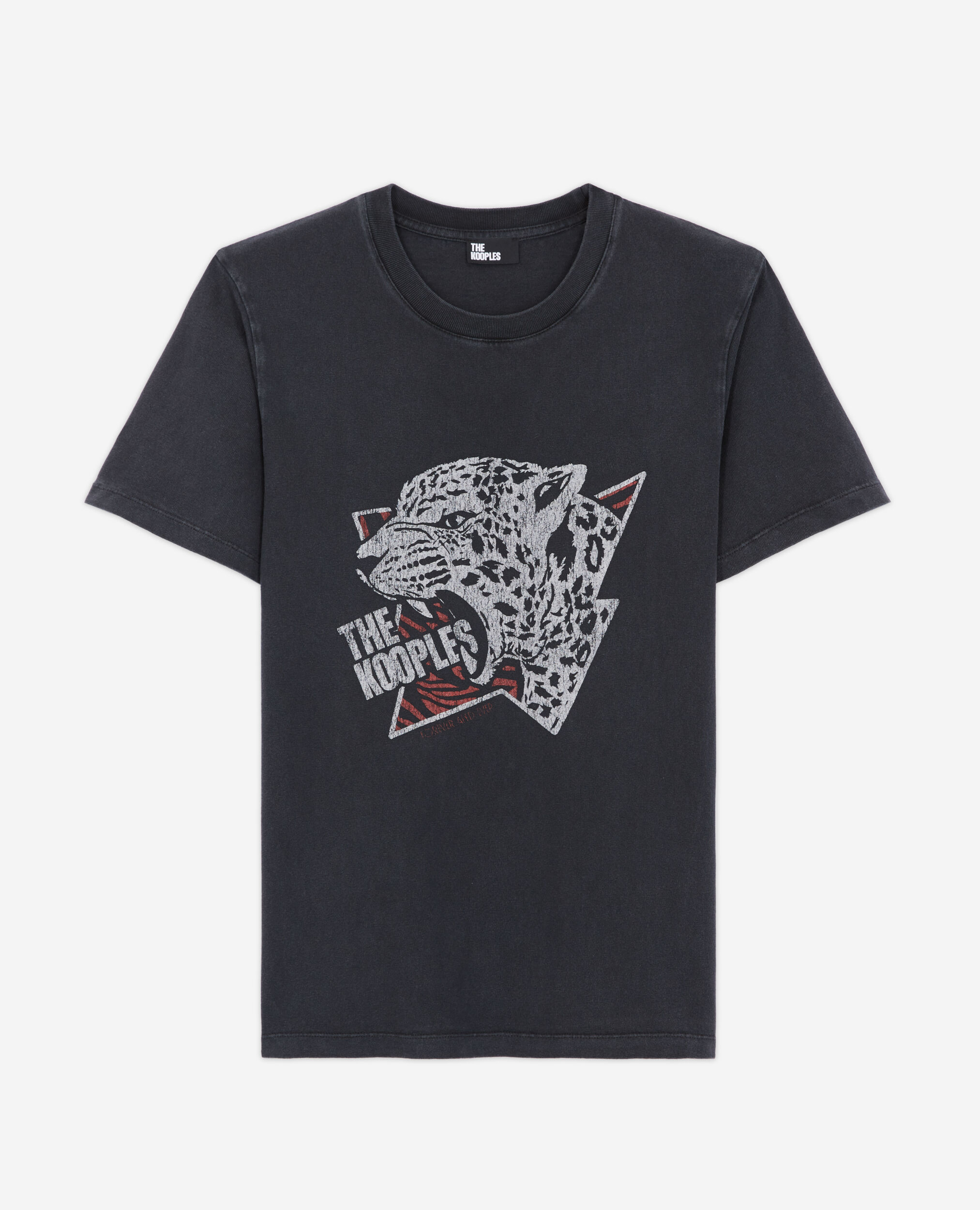 T-shirt sérigraphié léopard