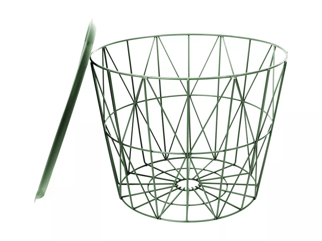 Table Filaire Metal Vert Diametre 50cm