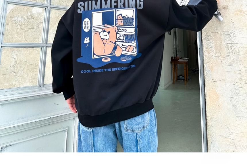 SeoulPop - Losse sweatshirt met berenprint