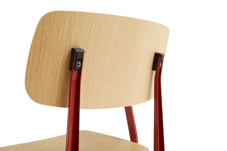 Hay Result stoel met armleuningen black powder coated steel oak