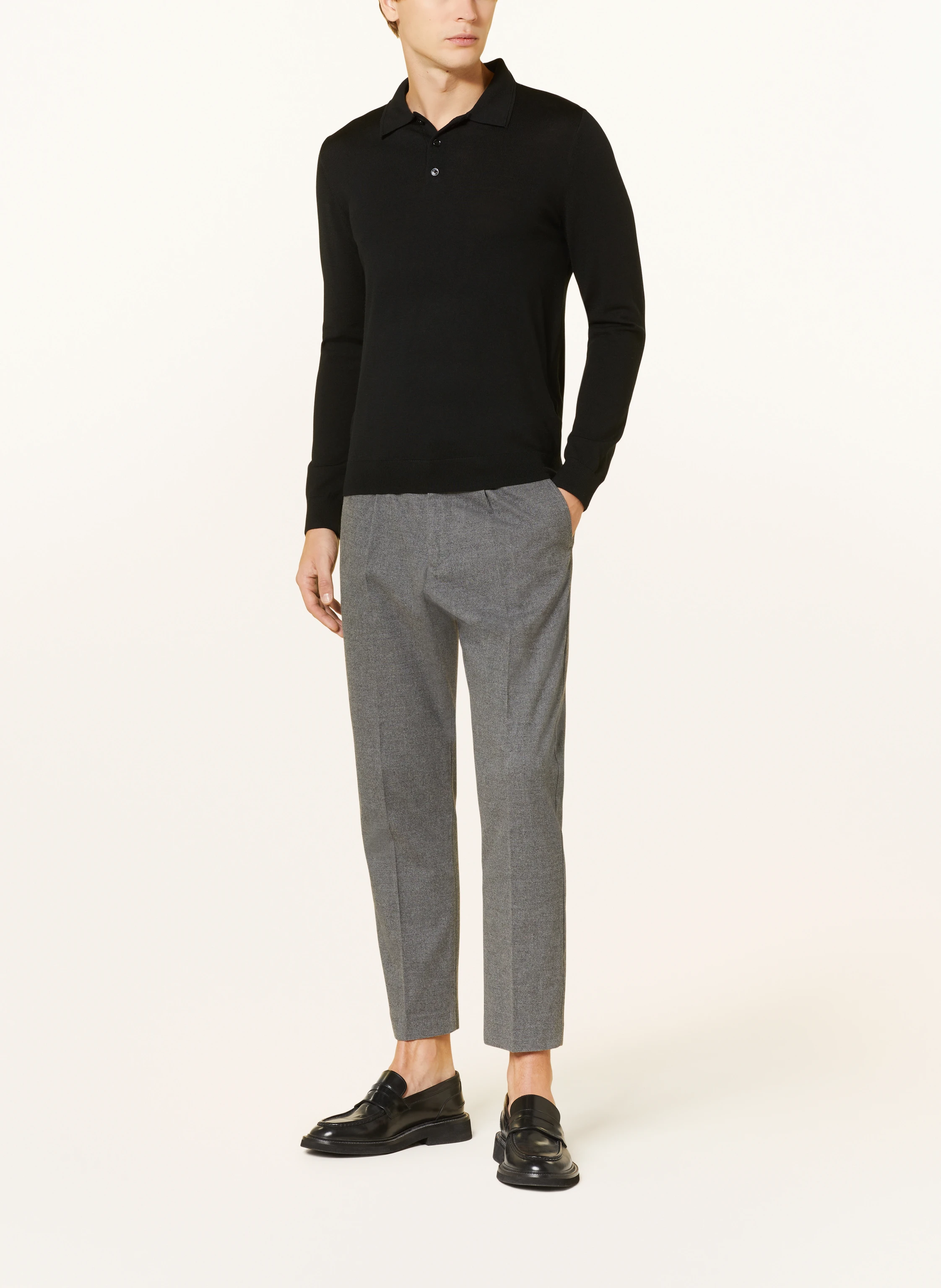 REISS Strick-Poloshirt TRAFFORD aus Merinowolle