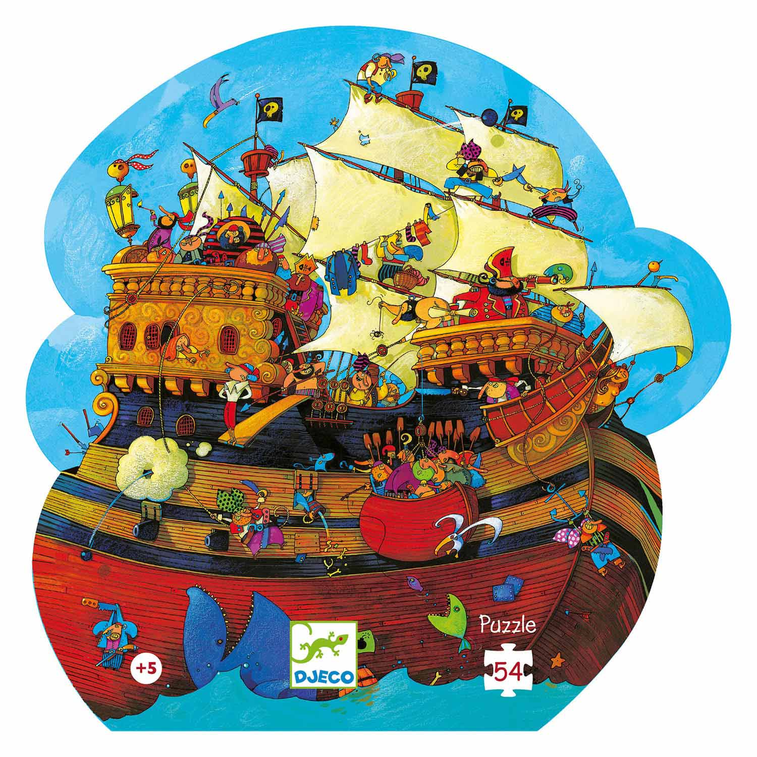 Djeco Legpuzzel De Boot van Barbarossa, 54st.