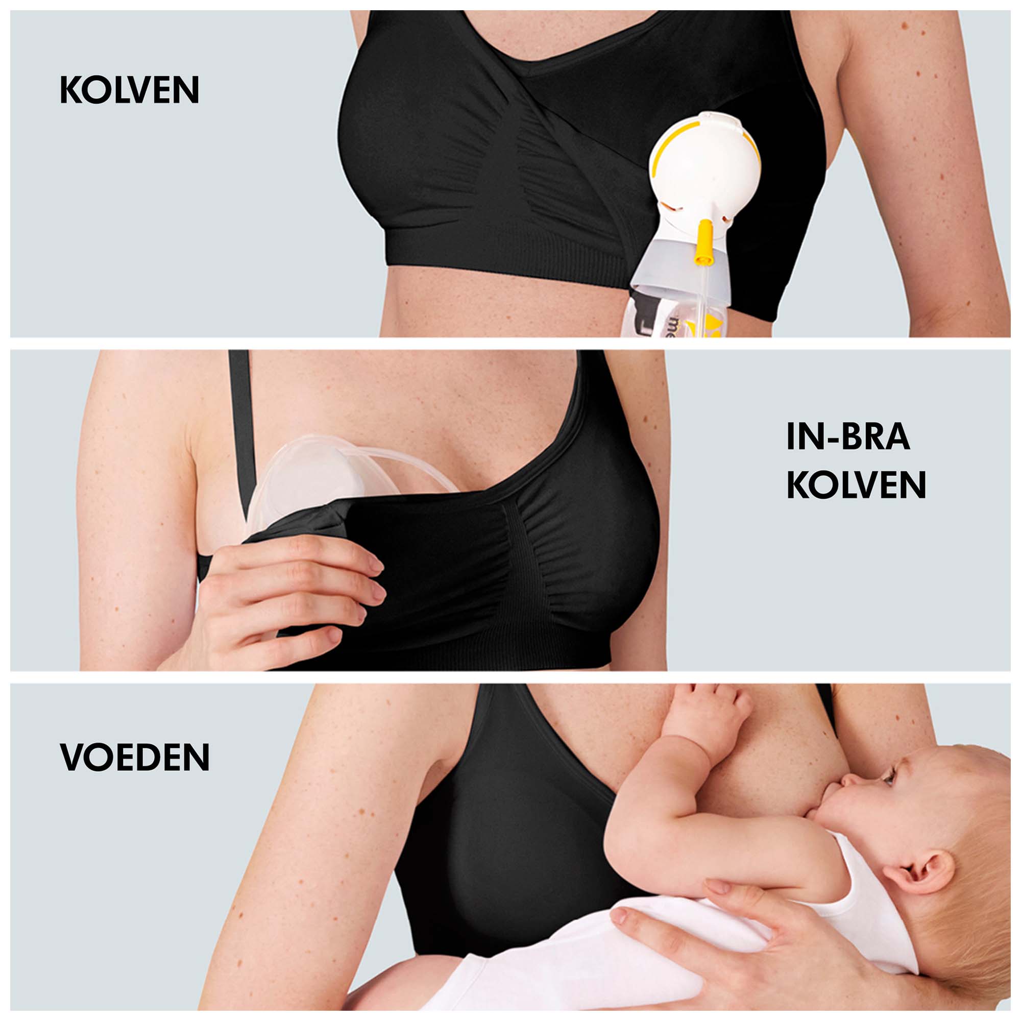 Medela 3-in-1 Borstvoedings- en kolfbeha - Zwart - maat L  - Prénatal