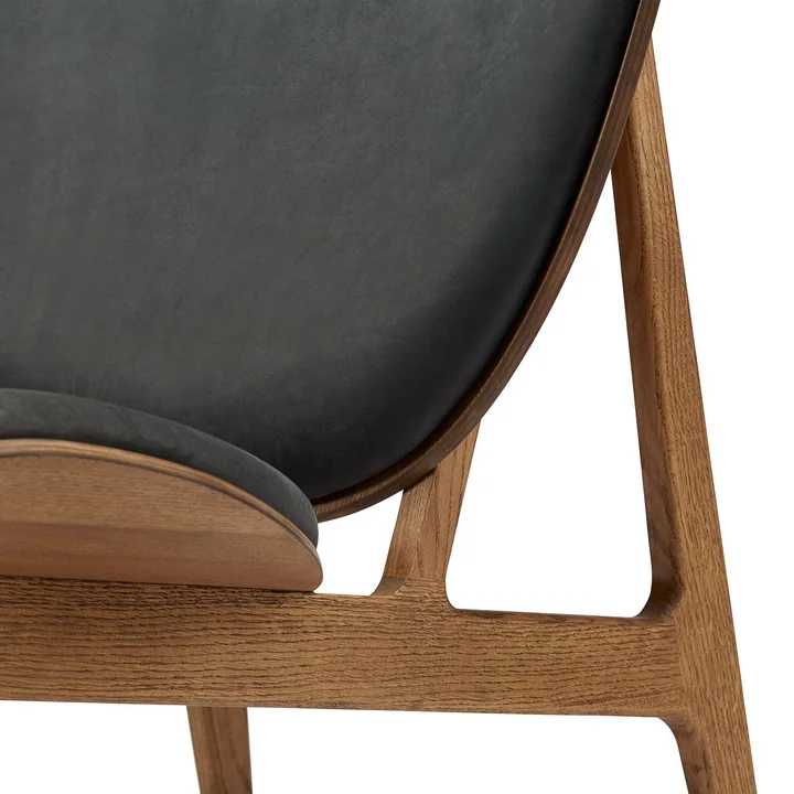 Norr11 - Elephant Lounge Sessel, Eiche geräuchert / Schaffell off-white