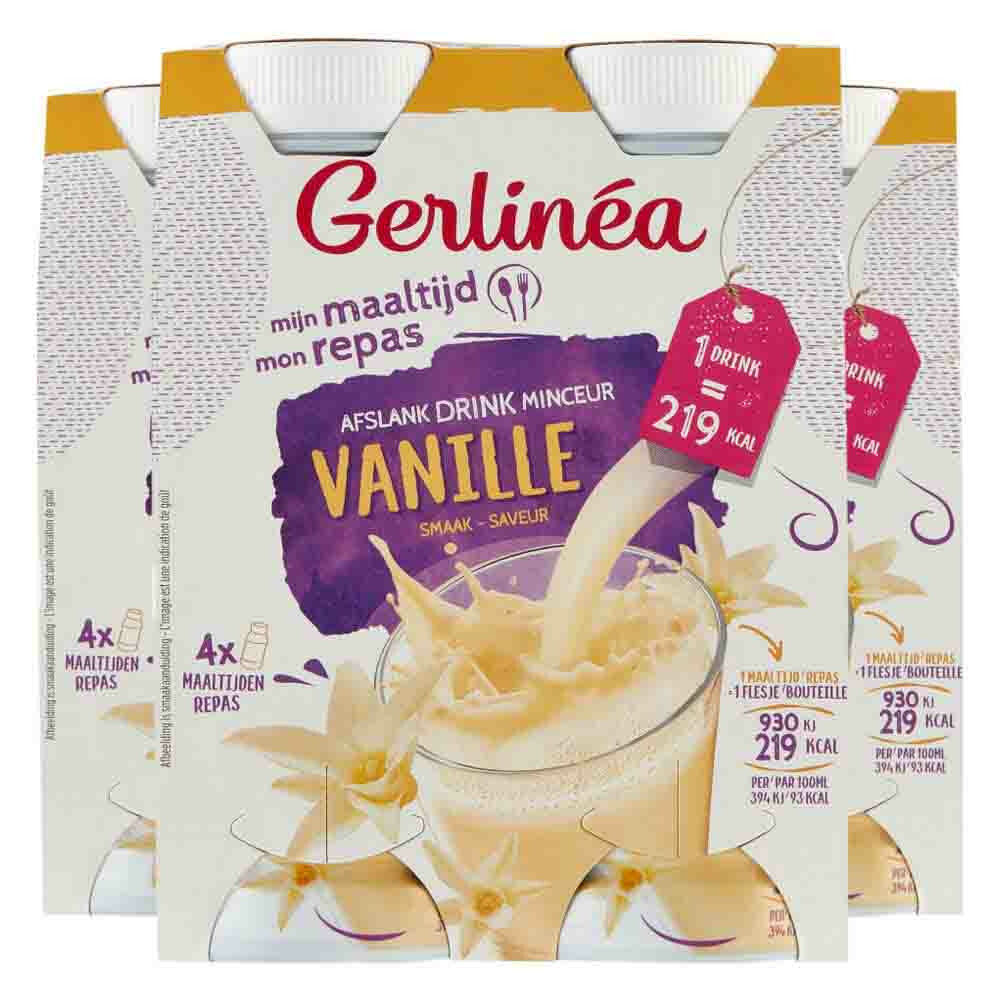 3x Gerlinea Mijn Maaltijd Afslank Drink Vanille4 x 236 ml