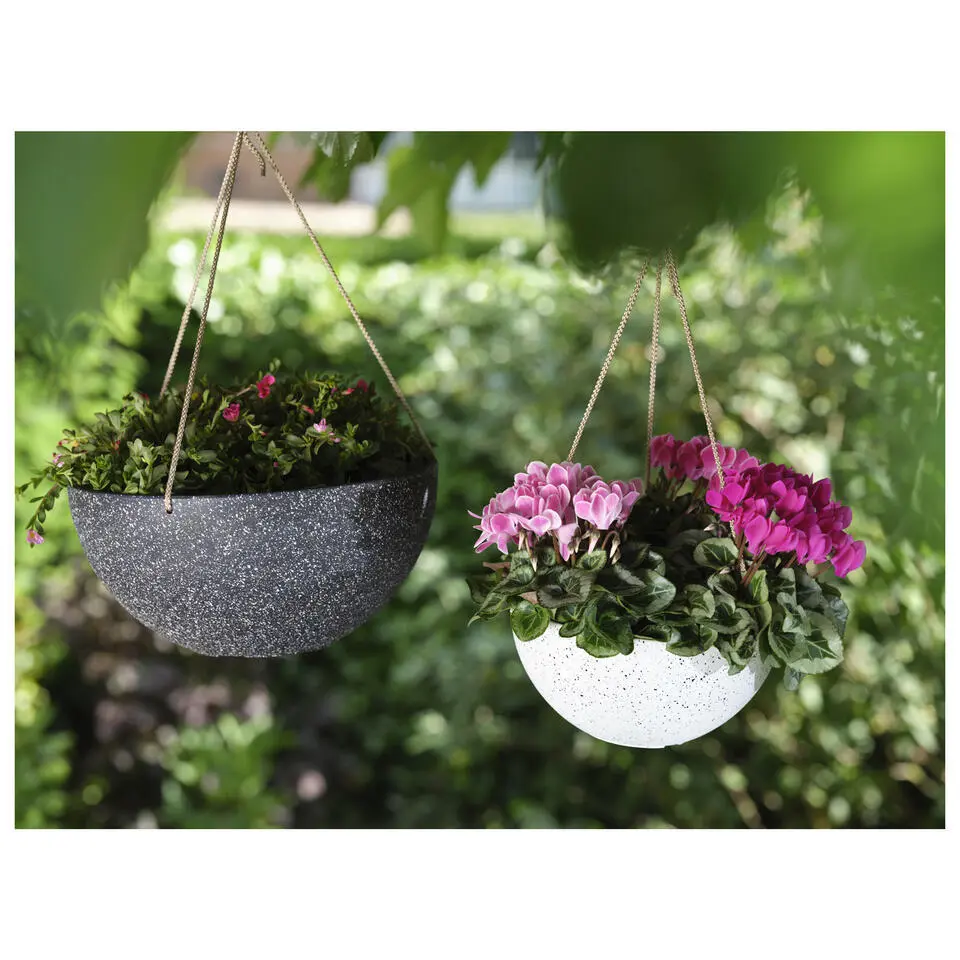 Ter Steege Bloempot - hangend - grijs - 35 x 17 cm