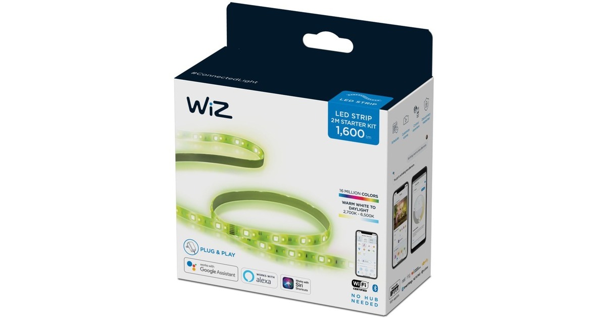 WiZStarterkit LED-strip, 2 meter ledstrip  (Wifi + Bluetooth protocol)