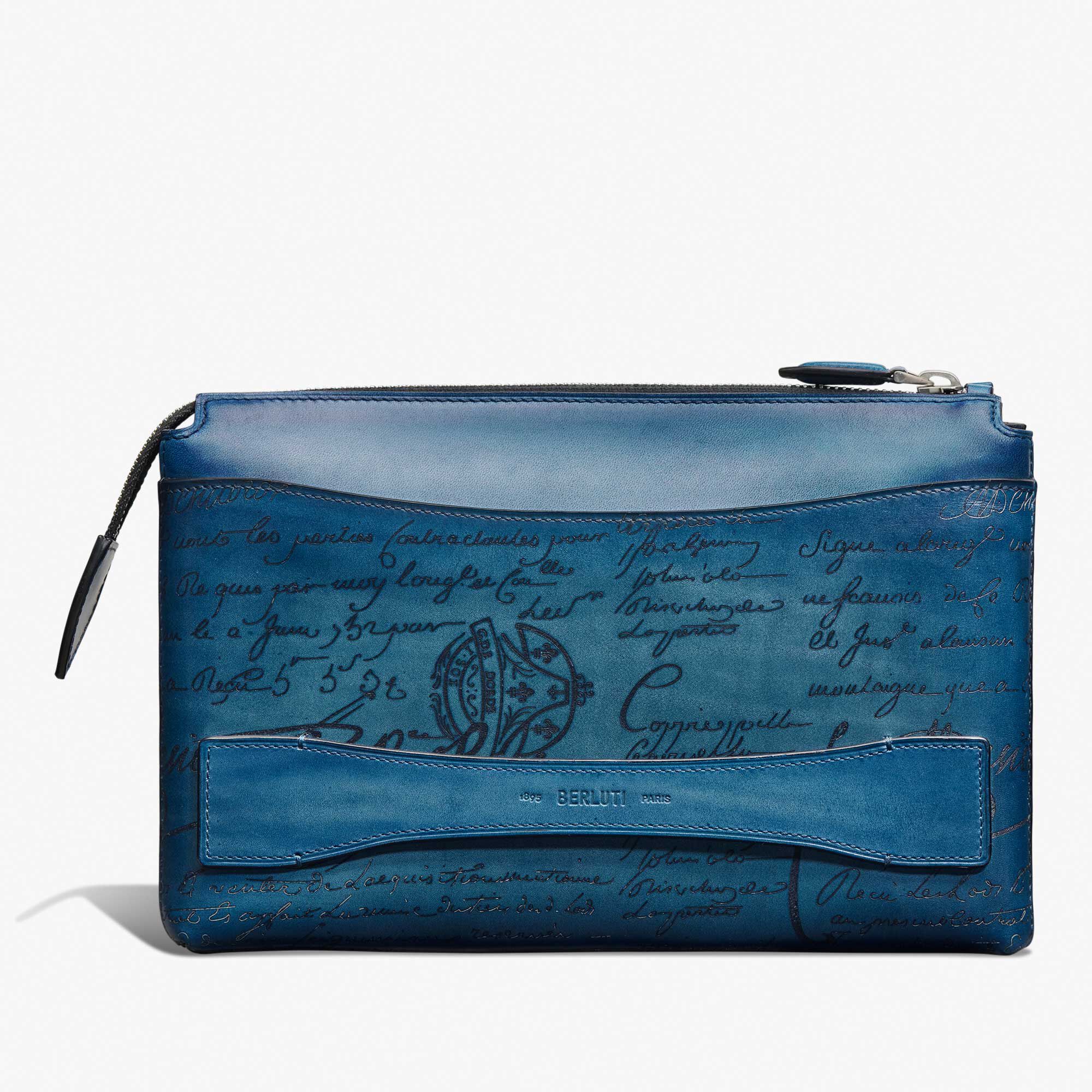Pochette Zippee Tersio En Cuir Scritto