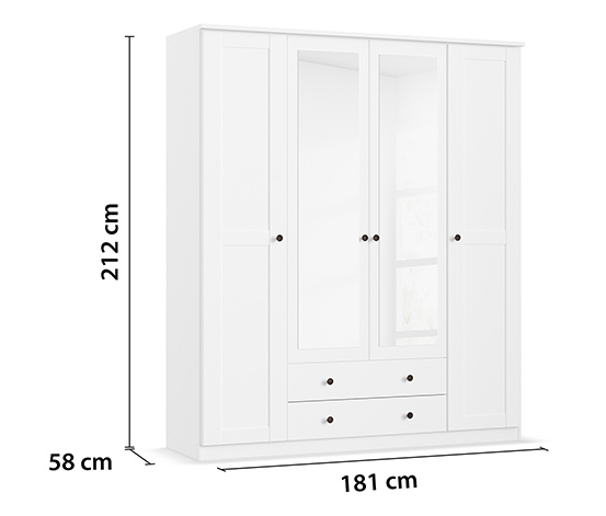 rauch Kleiderschrank »ROSENHEIM«, 4-türig