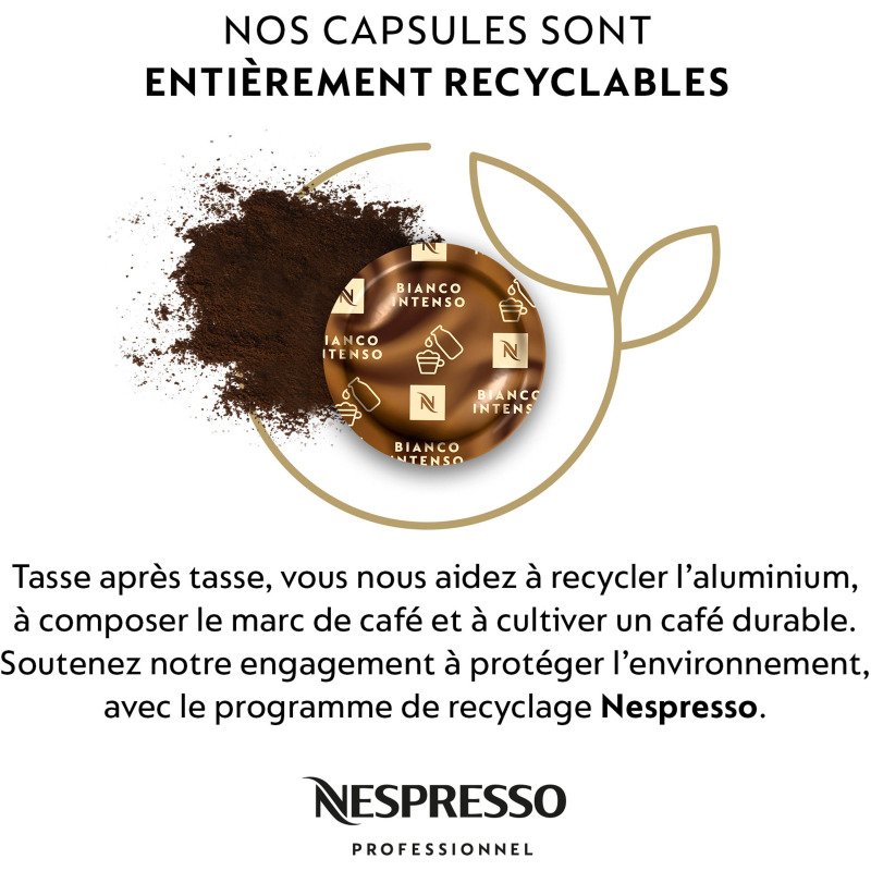 Capsule de café Nespresso Professionnel Bianco Intenso  - Boîte de 50