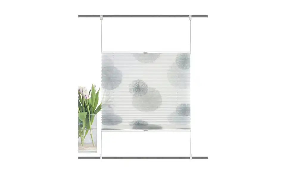 Plisseerollo Grau 130 cm 40 cm