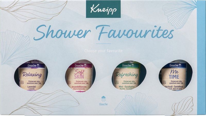 Kneipp Luxe Geschenkset Shower Favourites - Giftset - Cadeau - Vegan - Inhoud: 4 x 75 ml douchegels