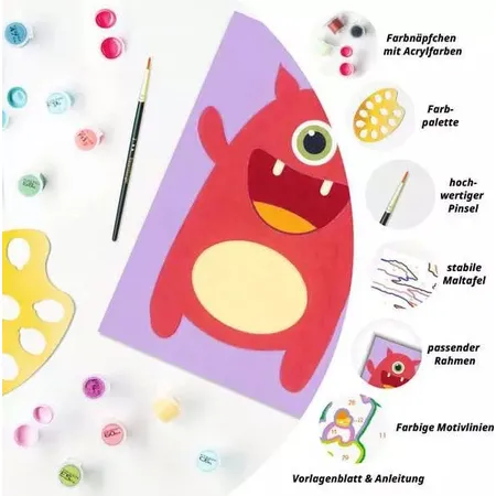 Ravensburger CreArt Rotes Monster - Malen nach Zahlen für Kinder ab 7 Jahren