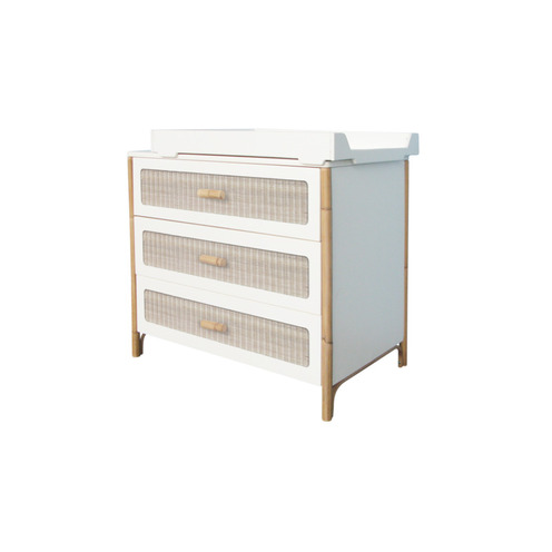 Chambre DUO Lit 70x140 Commode OCEANIA Neige - THEO