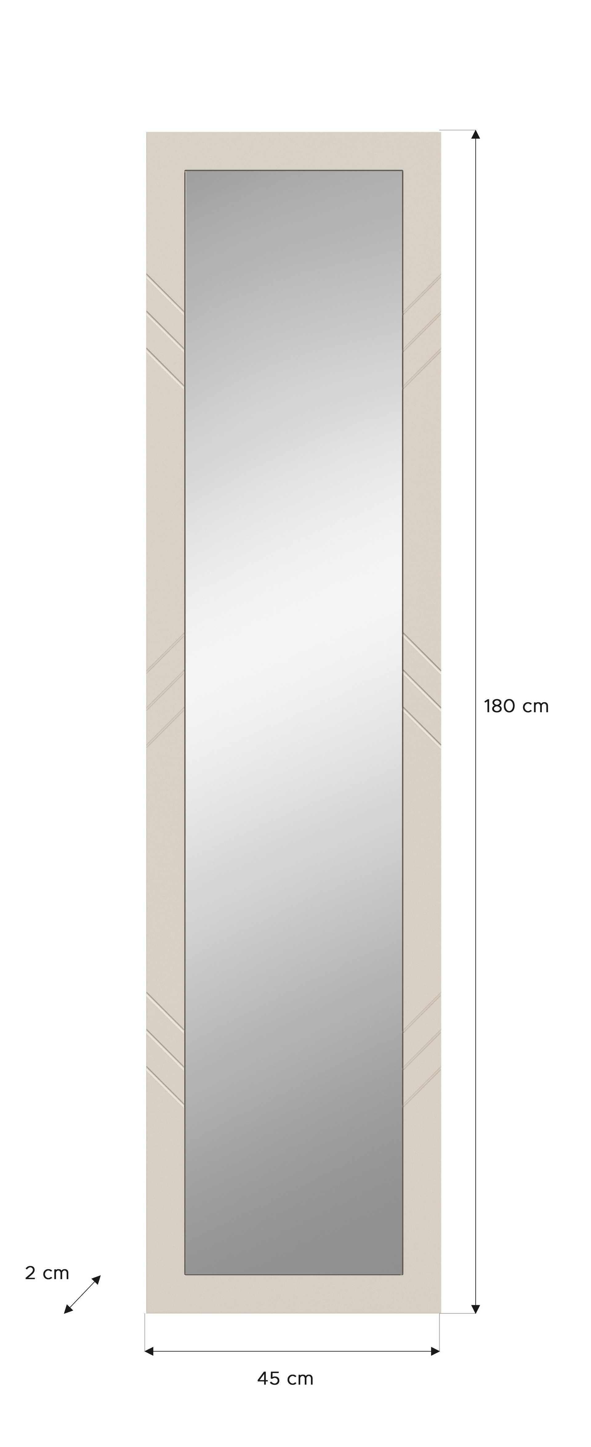 Spiegel NOTES Sandbeige 45x180 cm
