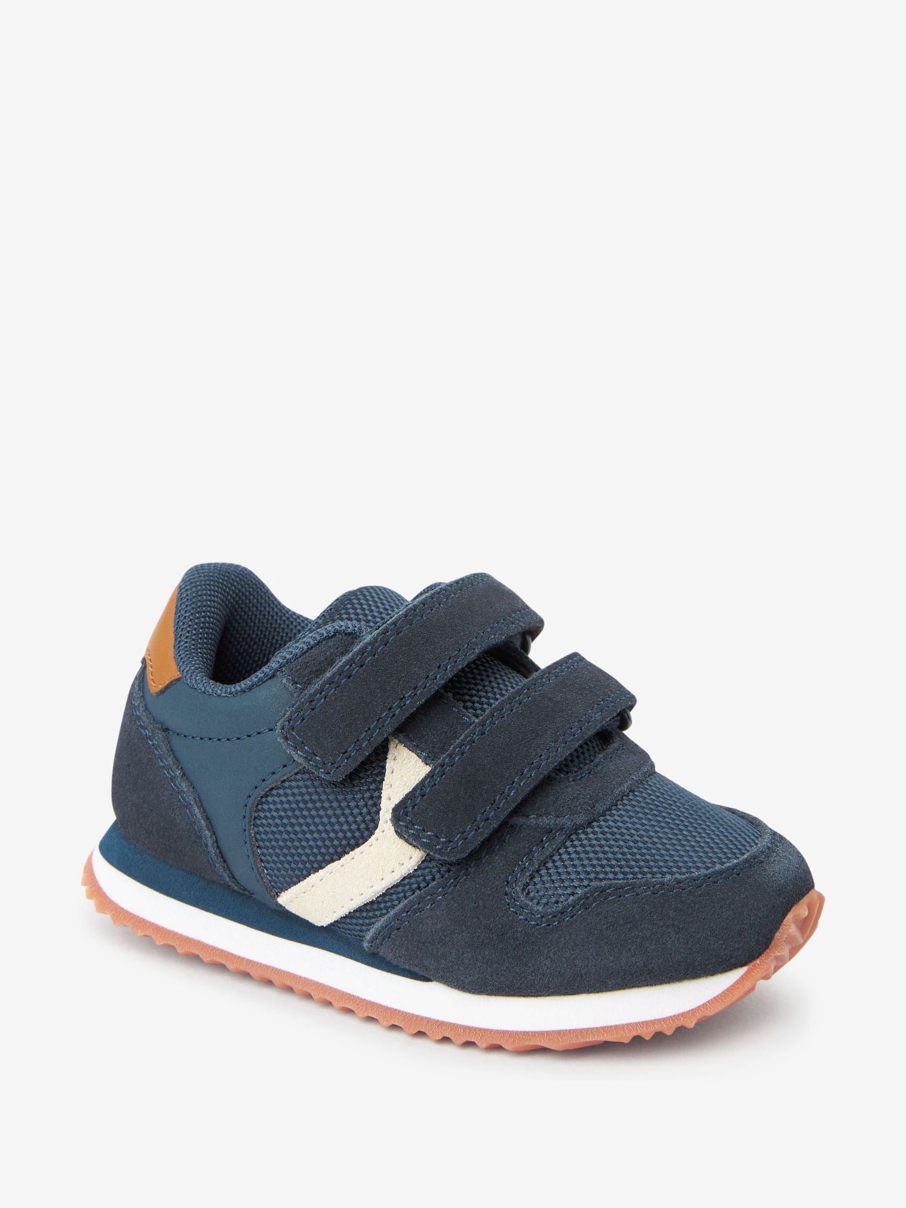 Marineblauw - Sneakers met dubbele bandjes