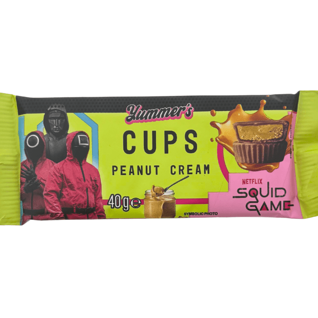 Yummer's Squid Game Melkchocolade Cups met Pindakaas 40g