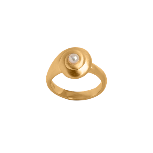 byBiehl Sea Dream Ring, Gold Plated, 56