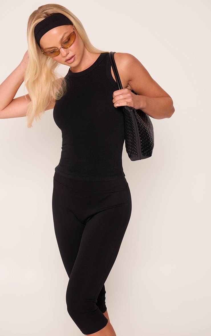 Noir Legging Capri Super Doux