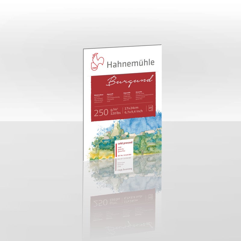 Hahnemühle papier bordeauxrood, 17 x 24 cm, 250 g/m²