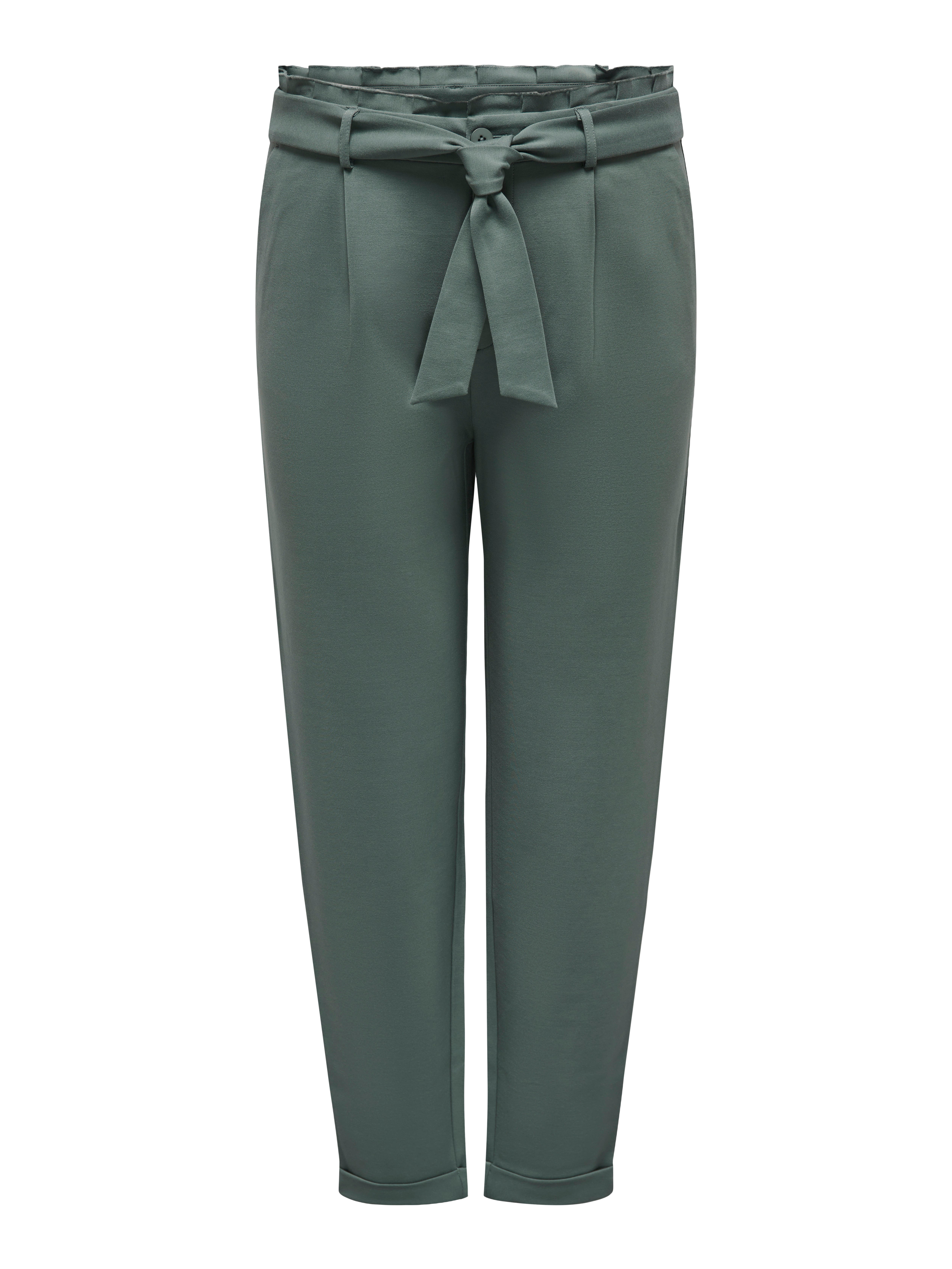 CARGOLDTRASH Sehr niedrige Taille Normal geschnitten Paperbag Hose Balsam Green