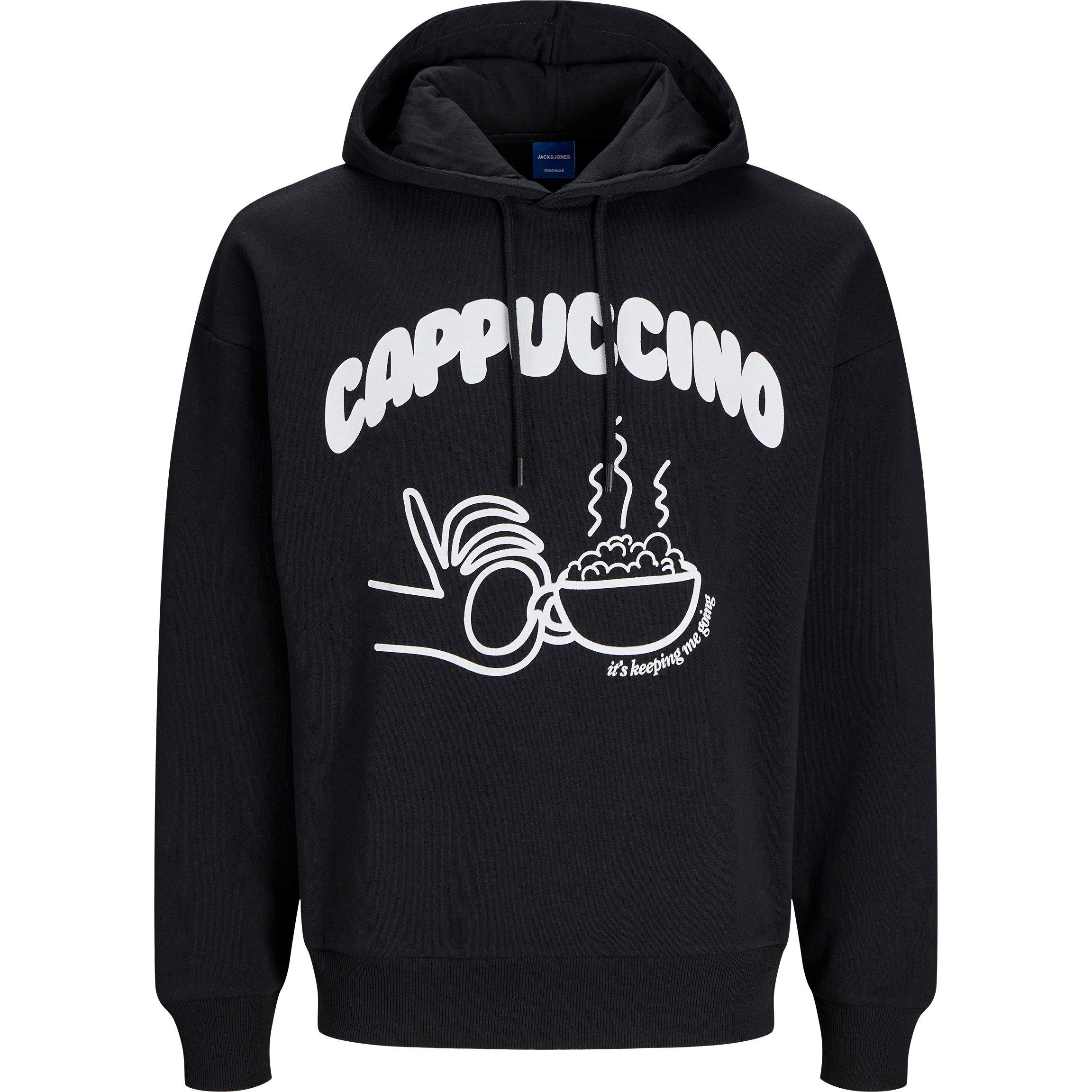 Jack and Jones Graphic Cappuccino Print Hoodie Mens