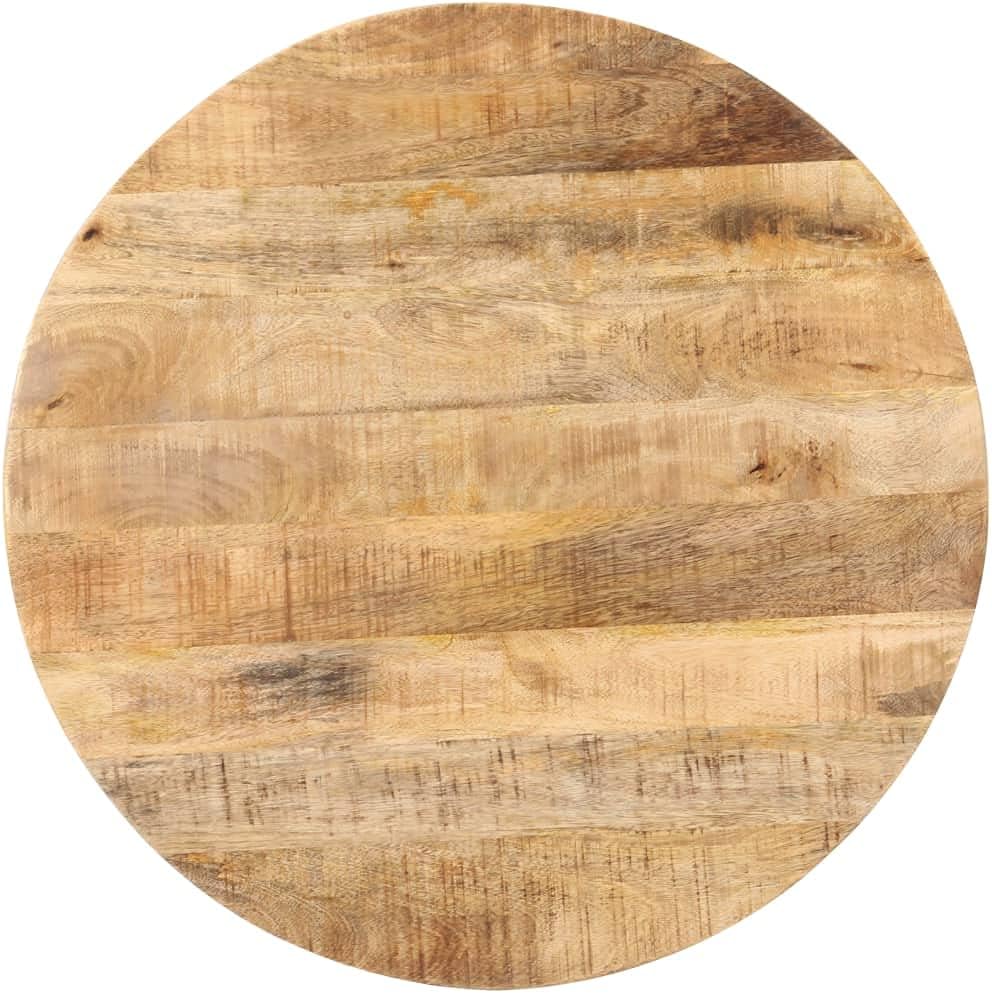 Bistrotisch Rund Ø70x75 cm Raues Mangoholz Bartisch, Bistrotisch Bartheke für Hausbar, Wohnzimmer und Esszimme