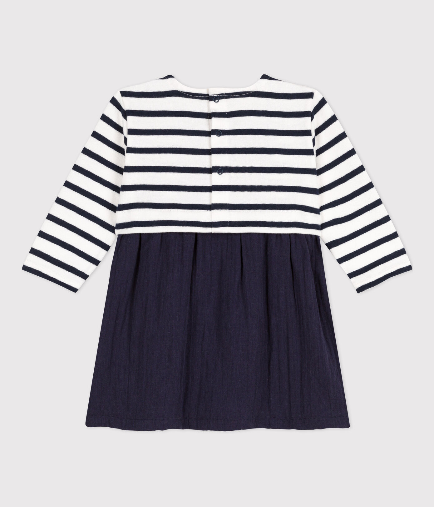Robe manches longues bébé bimatière
